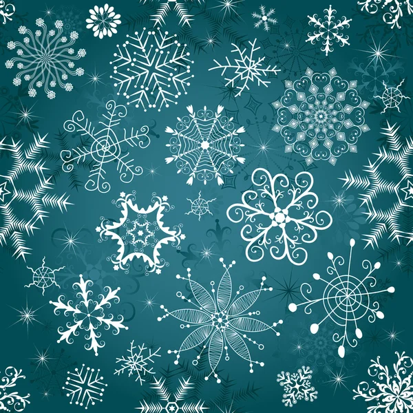 Tracé sans couture bleu Noël — Image vectorielle