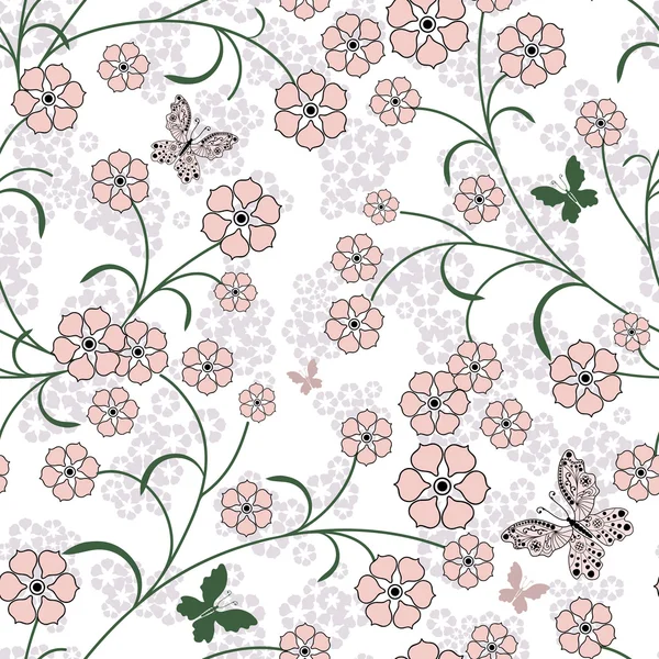 Repeating floral pattern — Stock Vector