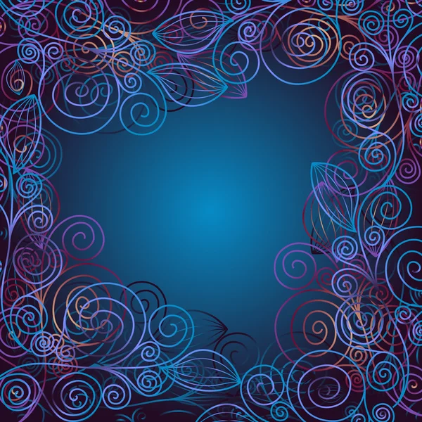 Cadre bleu Noël — Image vectorielle