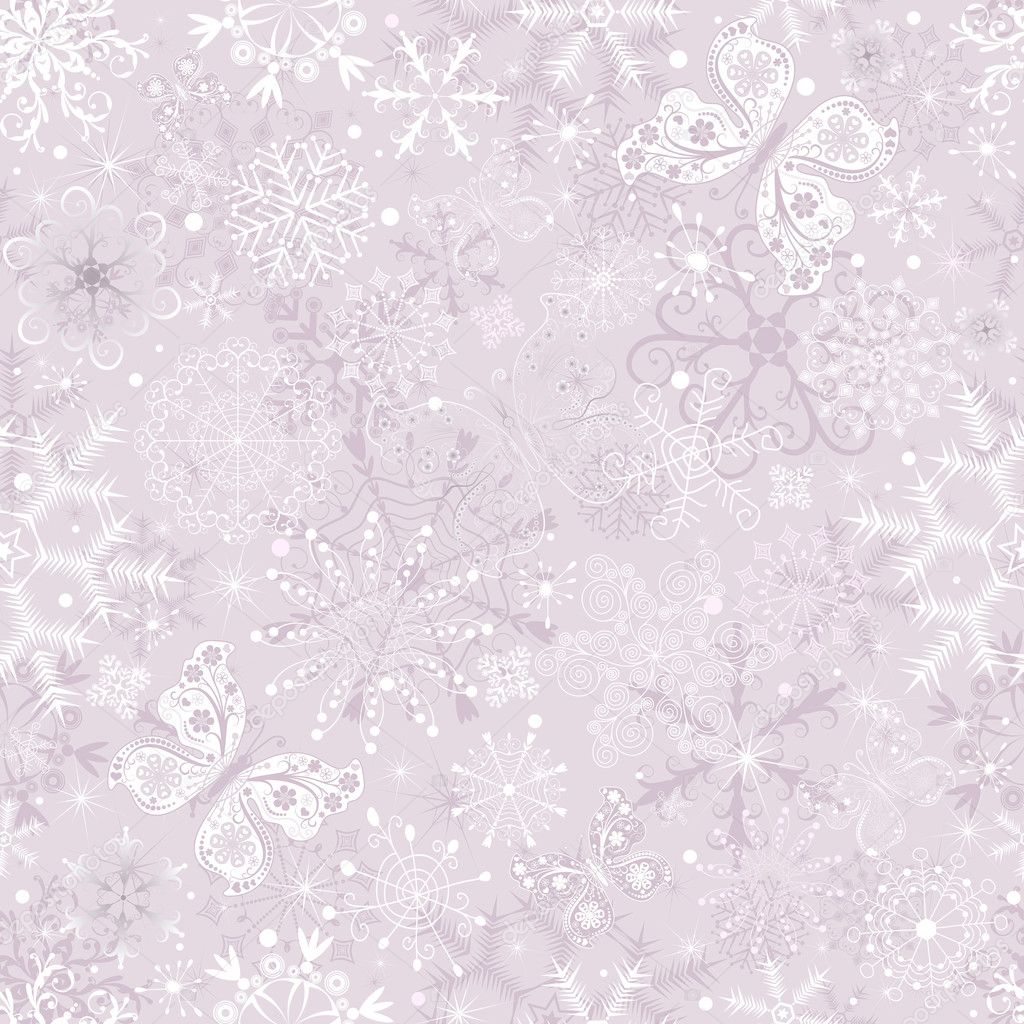Gentle pink seamless Christmas pattern
