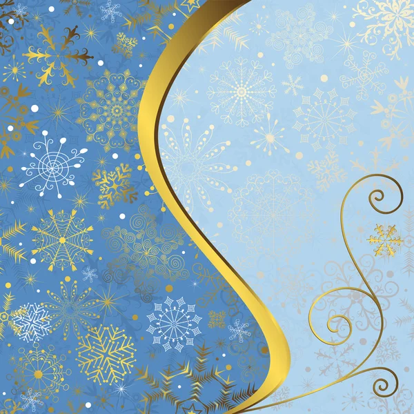 Cadre bleu Noël — Image vectorielle
