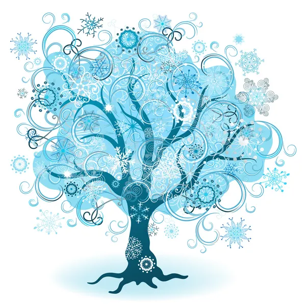 Zimní strom — Stockový vektor