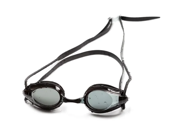 Óculos para natação com gotas de água — Fotografia de Stock