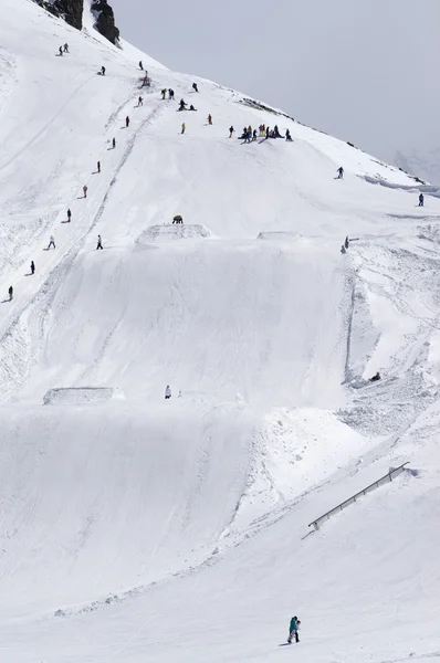 Kayak, snowboard Parkı — Stok fotoğraf