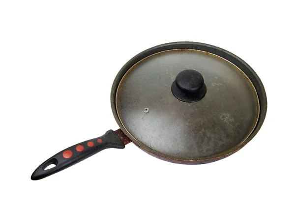 Dirty old frying pan — Stock Photo, Image