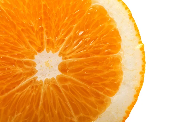 Slice of orange isolated on white background Stock Image