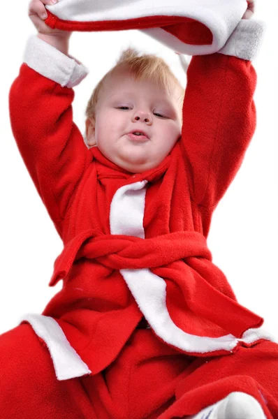 Santa toddler chłopiec — Zdjęcie stockowe
