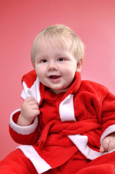 Santa μικρό παιδί αγόρι — Φωτογραφία Αρχείου