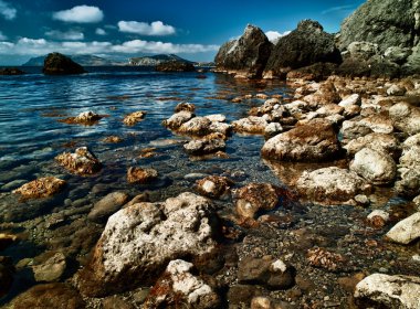 deniz kıyısı ile HDR görüntü