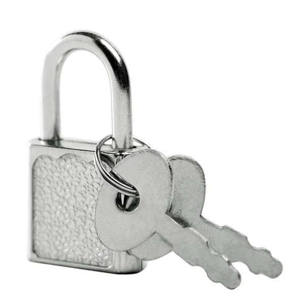 Silver padlock — Stock Photo, Image