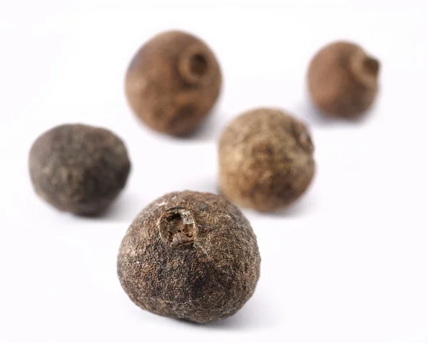 Closeup of allspice seed over white background — Stock Photo, Image