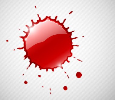 Red ink blob splash clipart