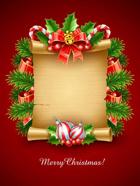 Christmas holiday greetings script — Stock Vector