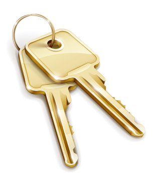 Sheaf of gold keys clipart