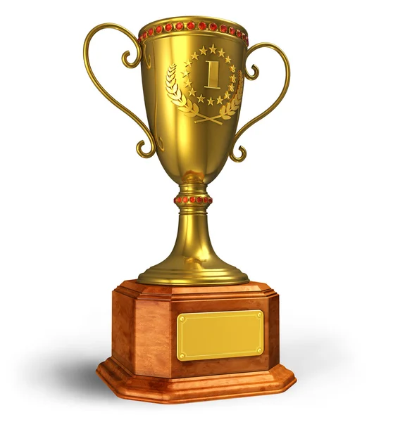 Gold trophy cup — Stock Photo, Image