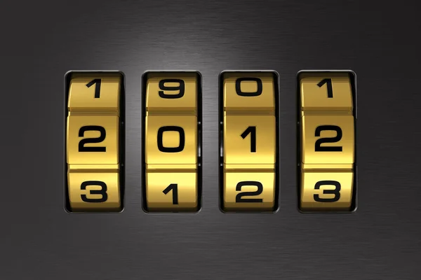 Новый 2012 год кодовый замок — стоковое фото