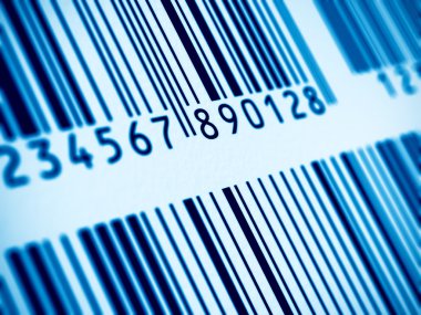 Macro view of barcode clipart