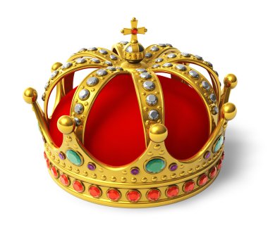 Golden royal crown clipart