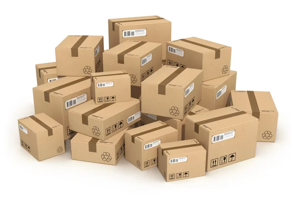 Cumulo di scatole di cartone — Foto Stock