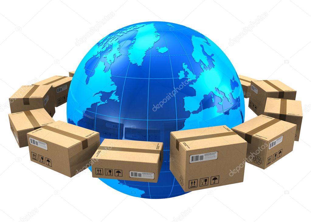 Worldwide shipping concept