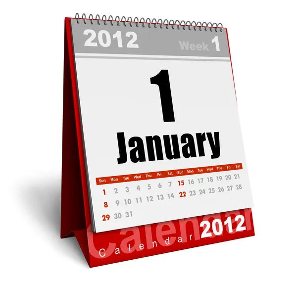Calendario de escritorio 2012 — Foto de Stock