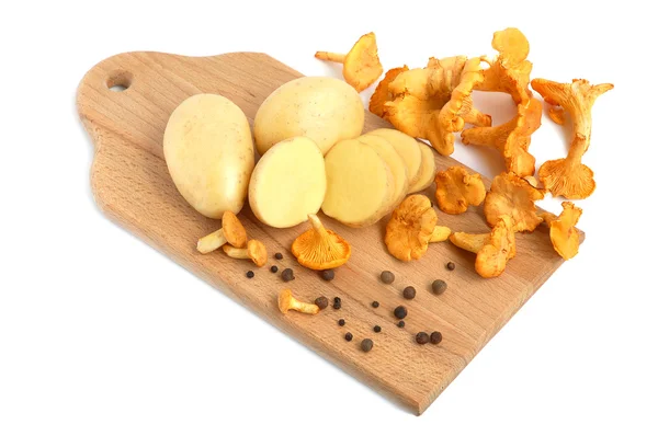 Pilze mit Kartoffeln — Stockfoto