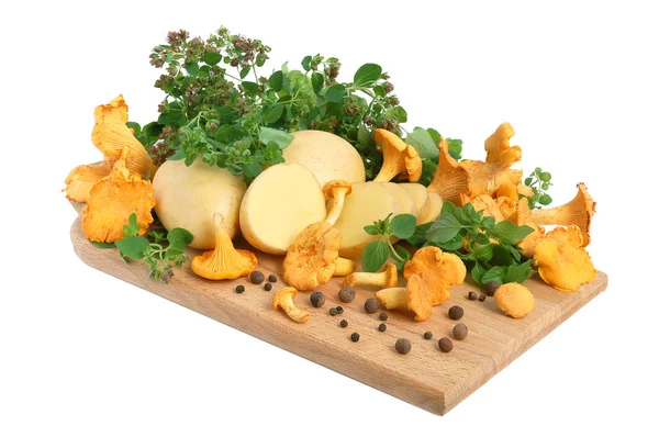 Funghi con potato — Foto Stock
