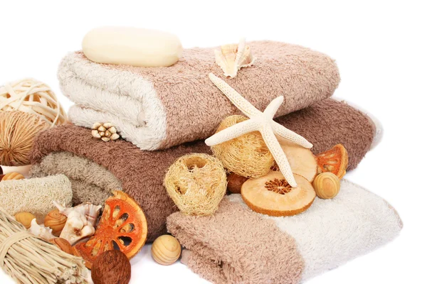 Towels and spa set — Stock Photo, Image