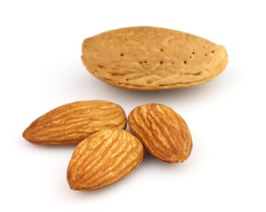 Almonds kernel in closeup clipart