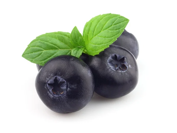 Sweet blueberry with peppermint — Stock Photo, Image