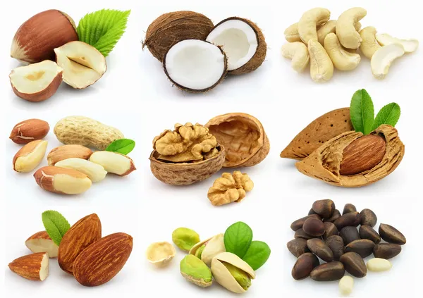 Collage from nuts — Stock Photo, Image
