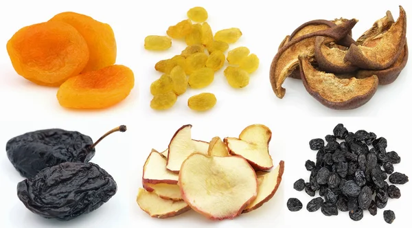 Collage van gedroogde vruchten — Stockfoto