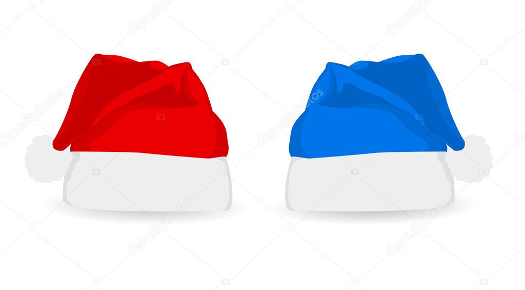 Vector illustration of two New Year hats