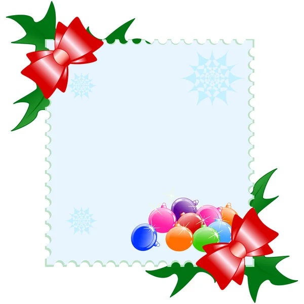 Illustrazione vettoriale di una cartolina di Natale — Vettoriale Stock