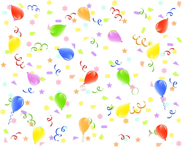 Illustrazione vettoriale di uno sfondo di compleanno con palloncini — Vettoriale Stock