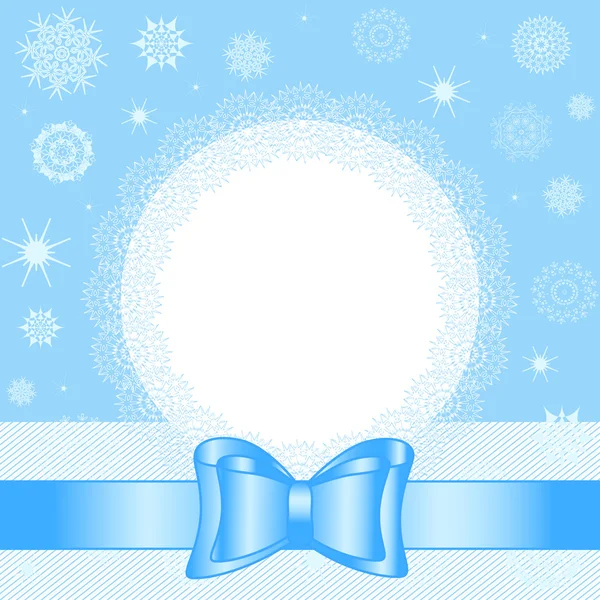 Vektor illustration av en jul bakgrund med vit snowfla — Stock vektor