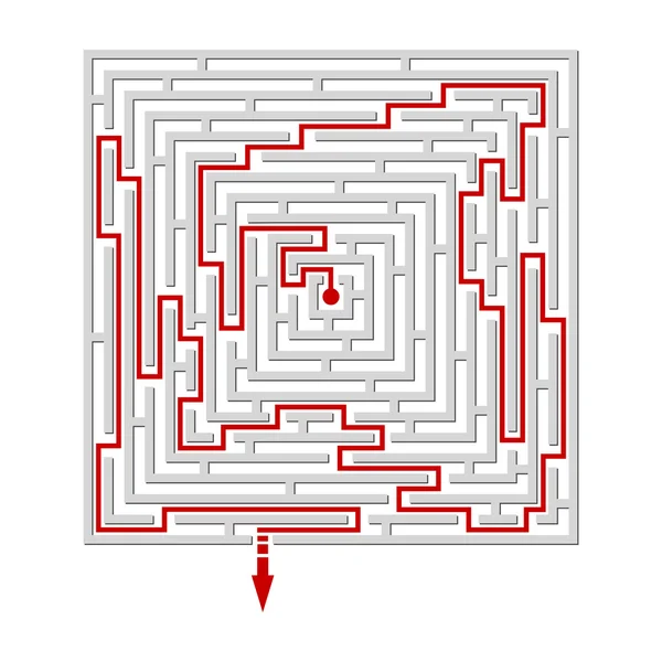 Illustrazione vettoriale di un labirinto — Vettoriale Stock