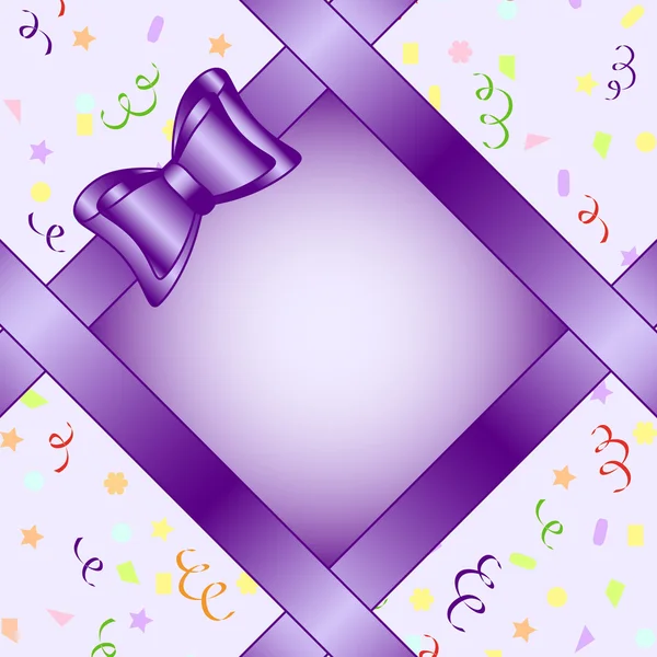 Illustration vectorielle d'un cadre avec arc sur le thème anniversaire backgr — Image vectorielle