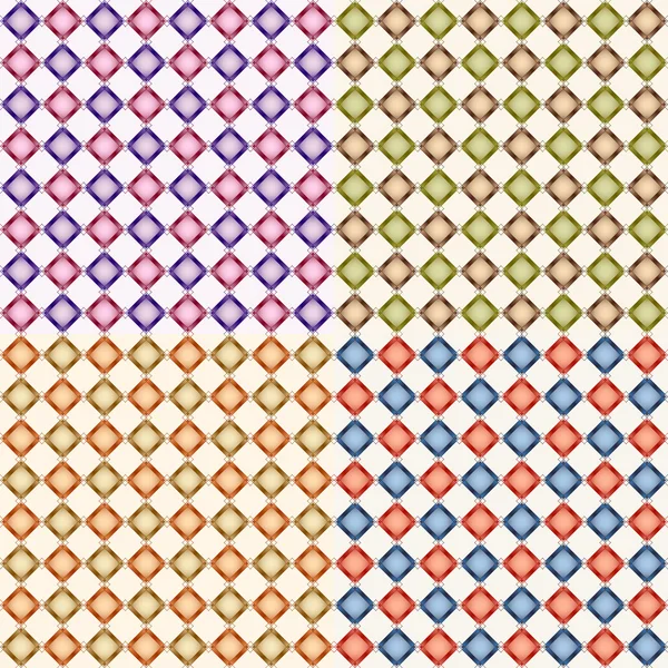 Vektorillustration einer Reihe abstrakter nahtloser Muster — Stockvektor