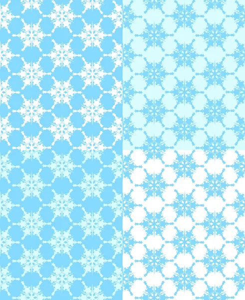 Illustration vectorielle d'un ensemble de flocons de neige sans soudure . — Image vectorielle