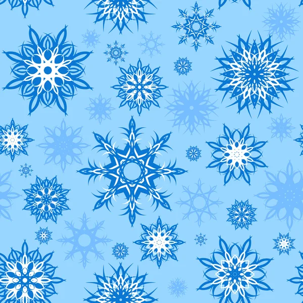 Illustration vectorielle d'un fond de flocons de neige sans soudure. Nom de Dieu — Image vectorielle