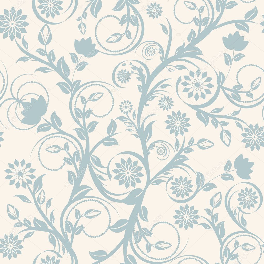 Vector illustration of a seamless floral ornament.