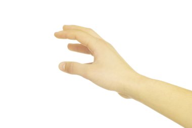 Hand on white clipart