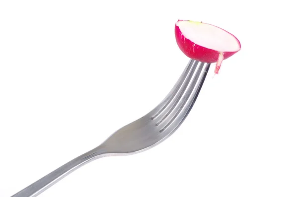 Ravanello su una forchetta — Foto Stock
