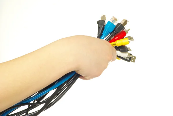 Cables en mano —  Fotos de Stock