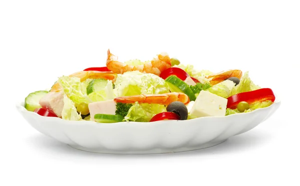 Salade op een wit — Stockfoto