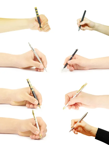手とペン — ストック写真