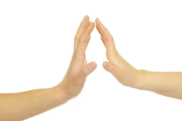 Ręce biały — Zdjęcie stockowe