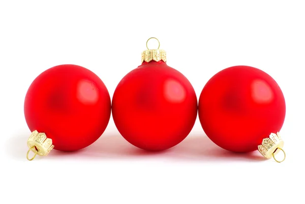 Rode kerstballen — Stockfoto