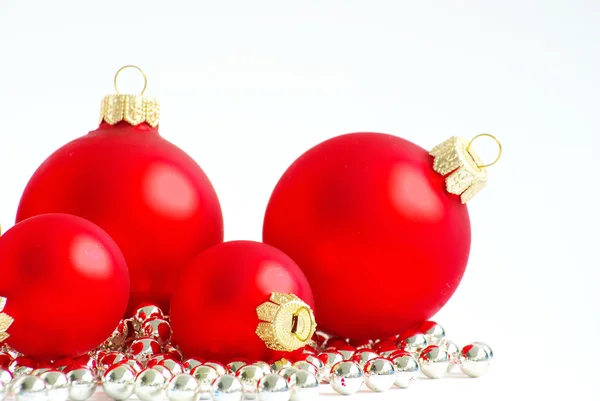 Bolas rojas de Navidad —  Fotos de Stock
